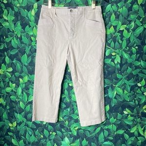 NYDJ Jeans Womens Size 10P Khaki Capri 18" Lift X Tuck HighRise